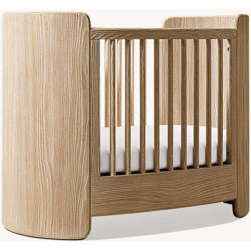 Miyu Oval Crib & Naturepedic® Organic Oval Mattress Set | RH Baby & Child