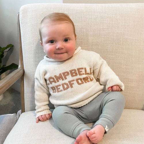Classic Ribbed Pullover with Name or Monogram | personalized sweater | Baby shower gift | Baby custom pullover | Handmade pullover for kids|