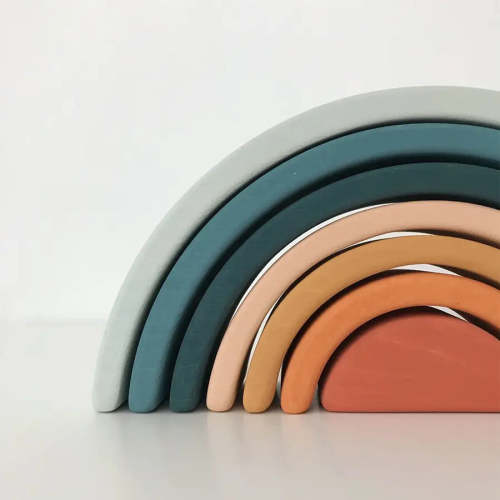 Wooden Rainbow Arch Stacking Toy