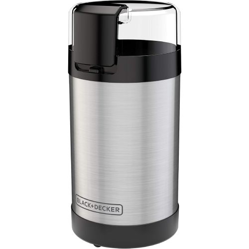 BLACK+DECKER One Touch Coffee Grinder, 2/3 Cup Coffee Bean Capacity, Spice Grinder, One Touch Push-Button Control -150 Watts -Stainless Steel Blades