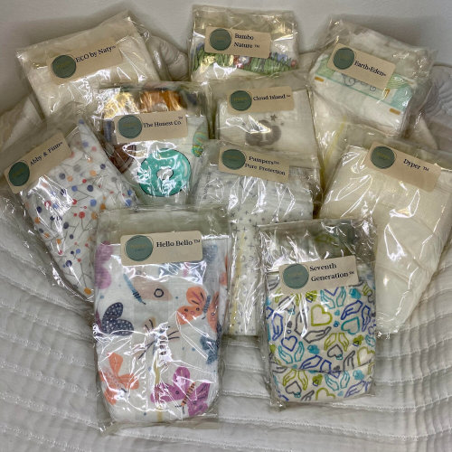 Size One Eco Friendly Diapers, Diaper Samples, Baby Shower, Baby Shower Gift, Baby Gift, Diapers