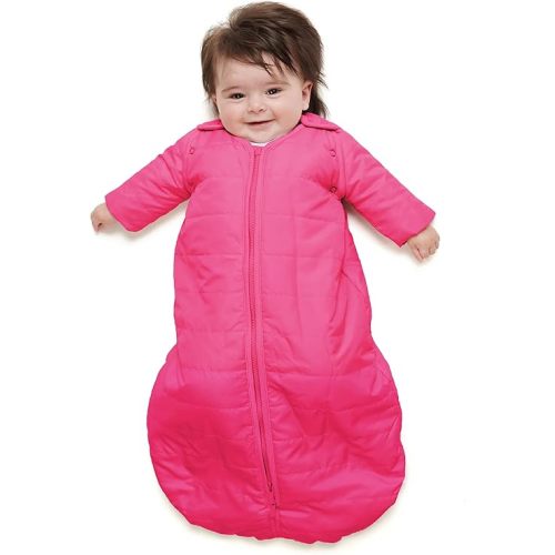 baby deedee Sleep Nest Travel Quilted Baby Sleeping Bag Sack with Sleeves, Hot Pink, Medium (6-18 Month), T289
