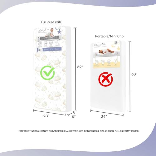 Dream On Me 2-In-1 Breathable Twilight 5-Inch Spring Coil Crib and Toddler Bed Mattress