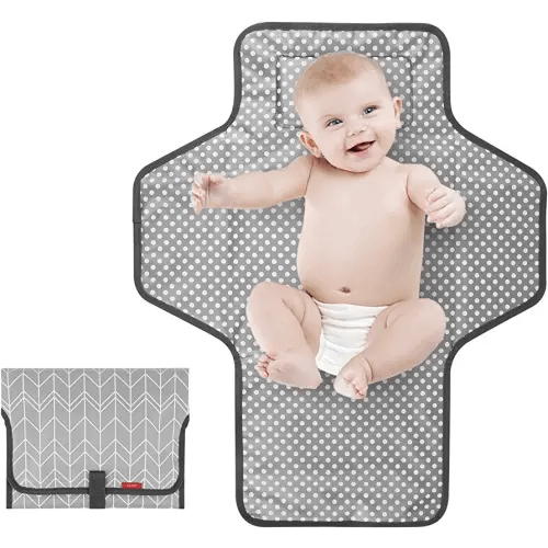 Portable Changing Pad for Baby|Travel Baby Changing Pads for Moms, Dads|Waterproof Portable Changing Mat with Built-in Pillow|Excellent Baby Shower/Registry Gifts