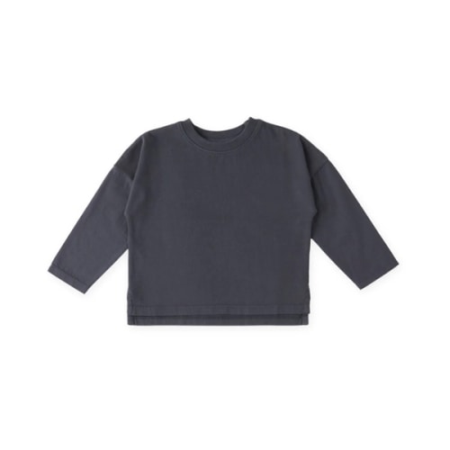 Garment Dye Dropped Shoulder Long Sleeve - Ink, 18-24m