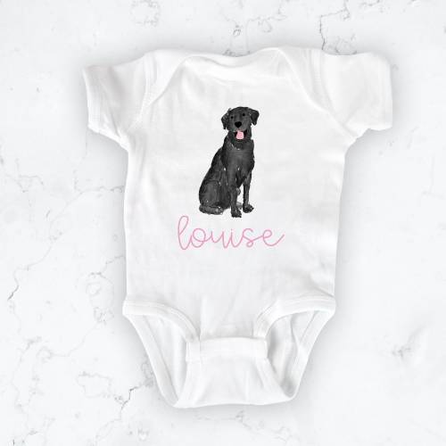 Personalized Lab Baby One Piece | Black Lab Baby Clothes, Labrador Baby Gift, Black Lab Baby Shower Gift, Chocolate Lab Baby, Yellow Lab