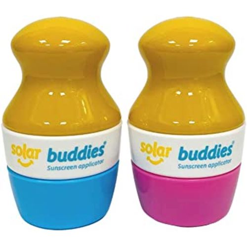 Duo PB Solar Buddies Refillable Roll On Sponge Applicator For Kids, Adults, Families, Travel Size Holds 100ml Travel Friendly for Sunscreen, Suncream and Lotions