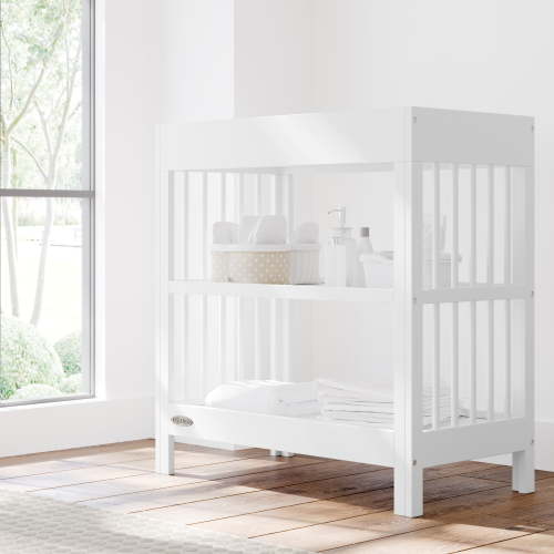 Graco Teddi Infant Wood Changing Table with Changing Pad, White