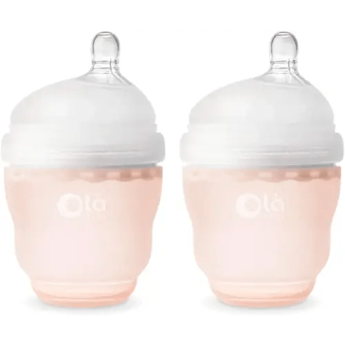 Olababy Gentle Bottle 2 Piece Coral Set, 4 Ounce