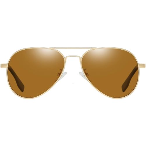 EYLRIM Kids Small Polarized Aviator Sunglasses for Boys and Girls, 52MM UV400 Protection Lens