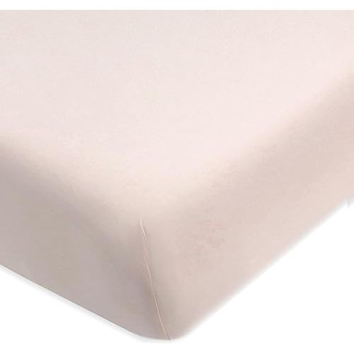 HonestBaby Unisex-Baby Classics Fitted Crib Sheets Set Standard Mattress, 100% Organic Cotton Baby Boys, Girls, Neutral, 1 Pack - Peach Skin Papercut Floral, One Size