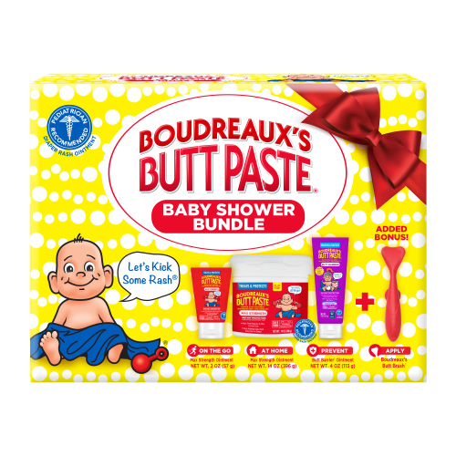 Boudreaux’s Butt Paste Baby Shower Bundle, Baby Diaper Rash Cream & Applicator Kit