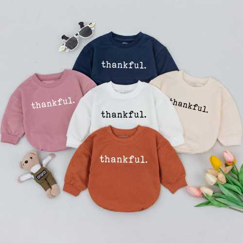 Thankful Baby Romper, Thanksgiving Baby Outfit, Pumpkin Baby Romper, Baby Sweatshirt Romper, First Thanksgiving Outfit, Baby Shower Gift