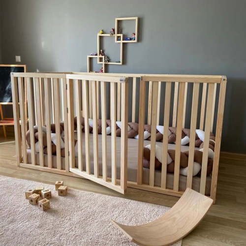 Montclair - Montessori Floor Bed with High Railings and Gate – Cribberry