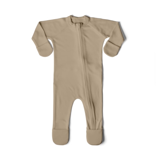 Goumi - Grow With You Footie (Snug Fit) - Sandstone (0-3M)