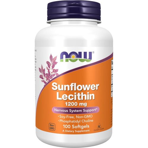NOW Supplements, Sunflower Lecithin 1200 mg with Phosphatidyl Choline, 200 Softgels