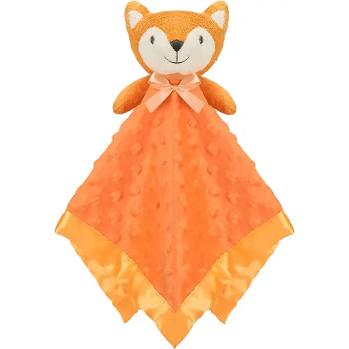 Pro Goleem Fox Security Blanket Orange Soft Baby Lovey Unisex Lovie Baby Gifts for Newborn Toddler Snuggle Toy Stuffed Animal 16 Inch