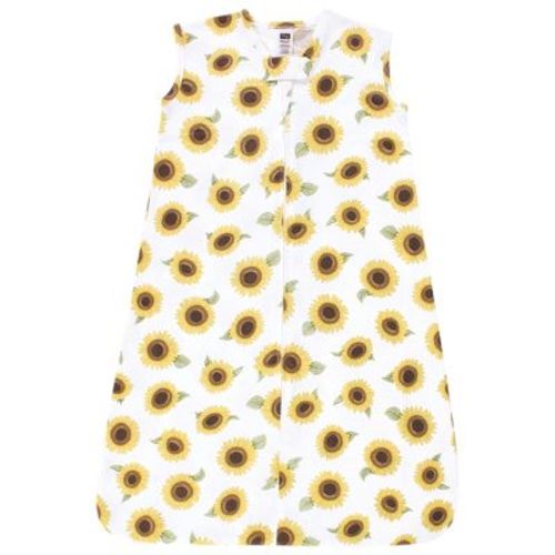 Hudson Baby Infant Girl Cotton Sleeveless Wearable Sleeping Bag, Sack, Blanket, Sunflower