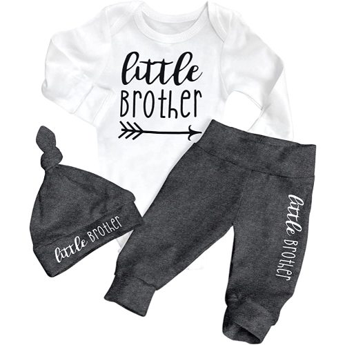 Baby Boy Clothes Newborn Boy Outfits Infant Letter Print Romper Long Pants Hat 3PCS Baby Boy's Clothing