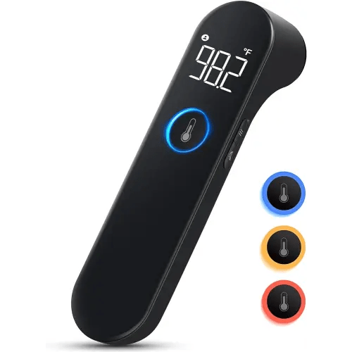 No-touch Forehead Thermometer for Adults and Kids, Fast Accurate Baby Thermometer with Fever Alarm & Mute Mode-Take Quick Temperature Easily (Black)