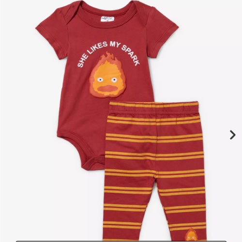 Studio Ghibli Howl's Moving Castle Calcifer Infant One-Piece & Pants Set - BoxLunch Exclusive | BoxLunch