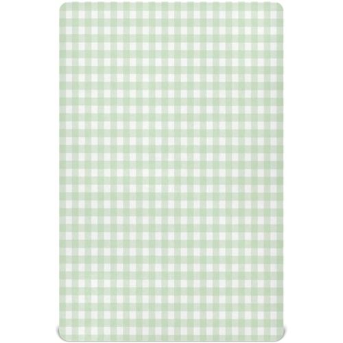 Green Gingham Checkered Crib Sheets for Boys and Girls, Fitted Baby Crib Sheets Soft and Breathable Mini Crib Sheets 52 X 28 Inches