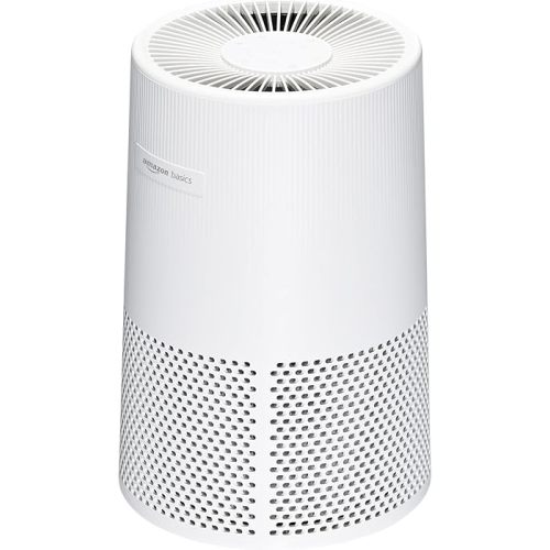 Amazon Basics Air Purifier for Home and Office, With 3-Stage Filtration, HEPA Filter With Activated Carbon, 3 Speeds, Timer, Sleep Mode (32db), Energy Star Certificate, Covers Up to 1067 Sq ft, White