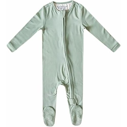 Briar Copper Pearl Zip-Up Footie Baby Pajamas: Ultra-Soft Boys & Girls Pajamas, Premium Knit Fabric in Stylish Prints, Tag-Free with Two-Way Zipper, Newborn to 24 Months