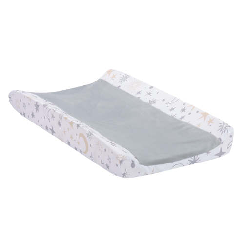 Goodnight Moon White/Gray Changing Pad Cover - Moons/Stars
– Lambs & Ivy