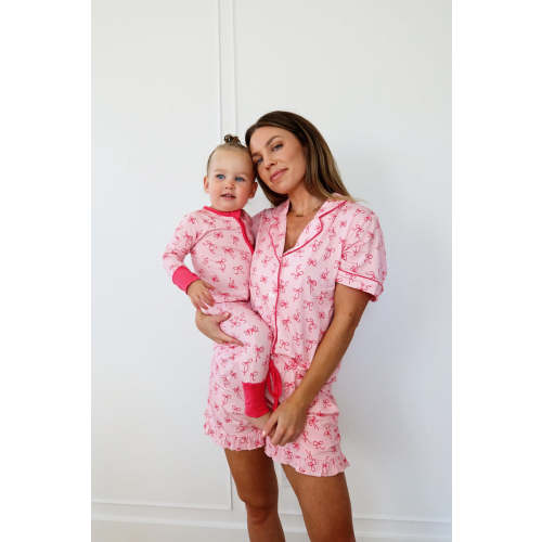 Little Pink Bow Women’s Short Set