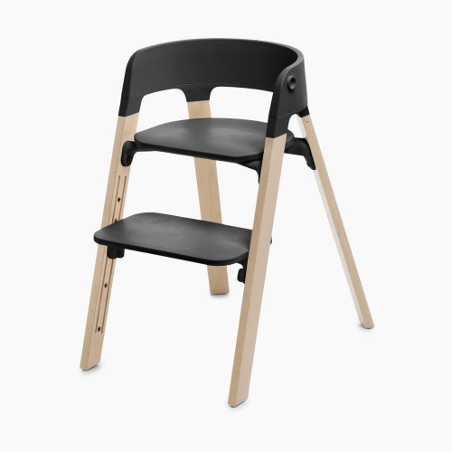 Stokke Steps High Chair - Natural Legs/Black Seat