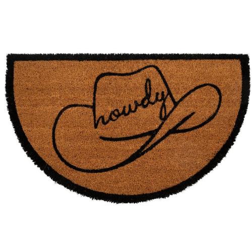 Howdy Half-Round Coir Doormat