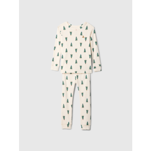 babyGap Organic Brushed Cotton Holiday PJ Set, Trees - size 12-18M
