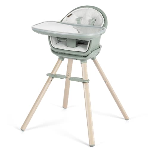Maxi-Cosi Moa 8-in-1 Highchair, Machine Washable, Compact, Lightweight Design, Classic Green