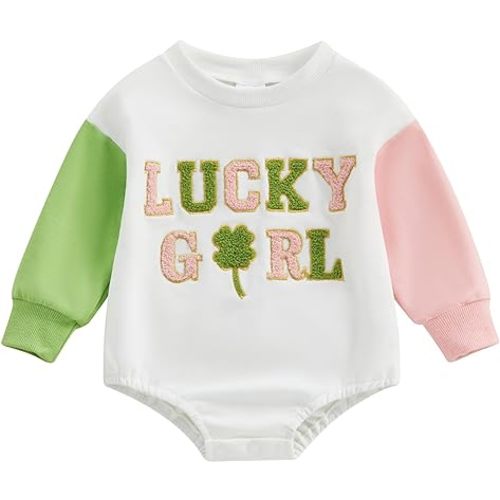 Valentine'S Day Toddler Baby Girl Outfit Nweborn Infant Clothes Long Sleeve Sweatshirt Romper Cute Crewneck Onesie