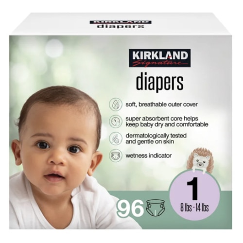 Kirkland Signature Diaper Size 1, 96-count | Costco