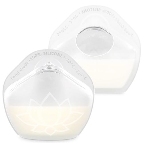 Milk Collectors for Breastfeeding, 2 Pack Silicone Milk Catcher for Leaking Milk, Wearable Milk Saver Breastmilk Collection Reusable Nursing Cups for Bra, Discreet Breast Shells for Sore Nipples