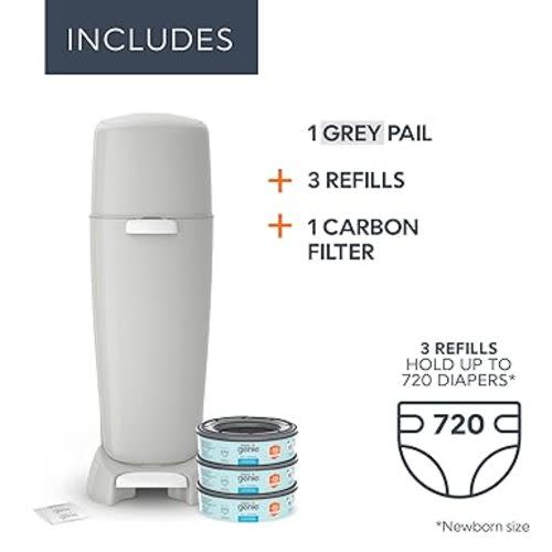 Diaper Genie Complete Diaper Pail+ 3 Refill