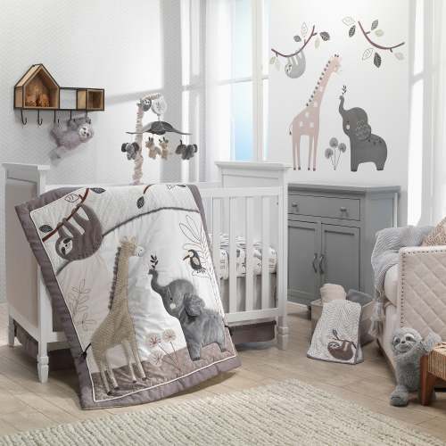 Baby Jungle 4-Piece Crib Bedding Set – Lambs & Ivy