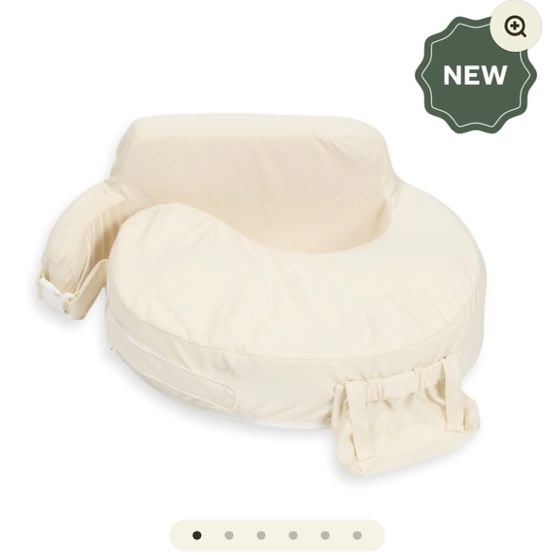 Super Deluxe Oat Nursing Pillow with 100% Organic Cotton Cover