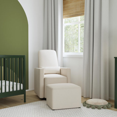 Olive Swivel Glider with Ottoman