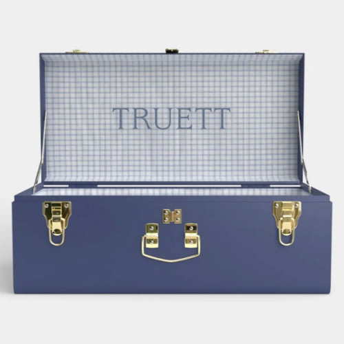 Petite Trunk - Navy - Picnic in Blue / Embroidery
