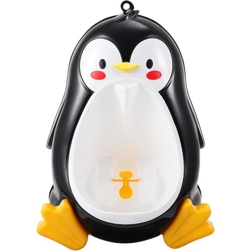 1pc Penguin Shape Boy Training Urinal Wall-Mounted Toilet for Boys Fun Rotating Easy to Install Clean Space-Saving Potty Green