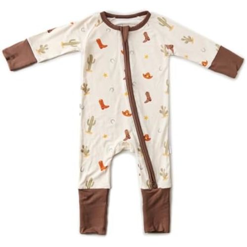 Bamboo Little Ultra-Soft Convertible Baby Romper - Gender Neutral Infant Clothes with 2-Way Zipper, Footless Sleepwear