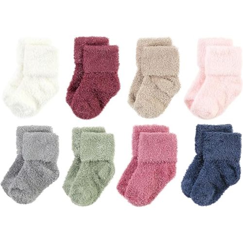 Hudson Baby Baby Girls' Cotton Rich Newborn and Terry Socks