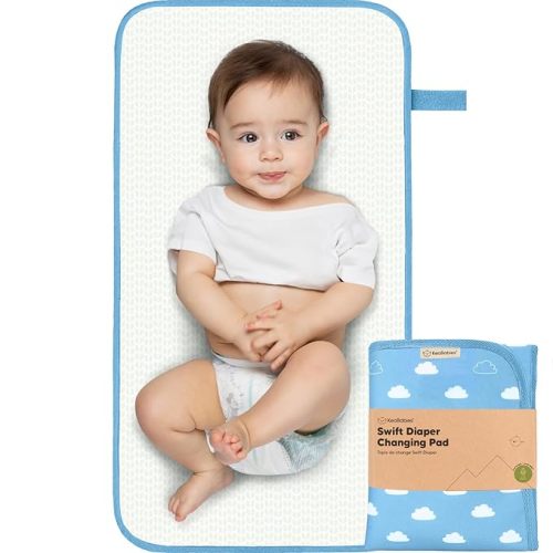Portable Diaper Changing Pad - Waterproof Foldable Baby Changing Mat - Travel Diaper Change Mat - Lightweight Changing Pads for Baby - Baby Changer - Machine Washable (Cloud)