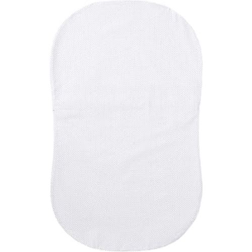 Halo Bassinest Fitted Sheet, 100% Cotton, Super Soft Bassinet Sheet for Baby Boys, Girls and Unisex, Breathable and Lightweight Mattress Pad Cover, Grey Pin Dot