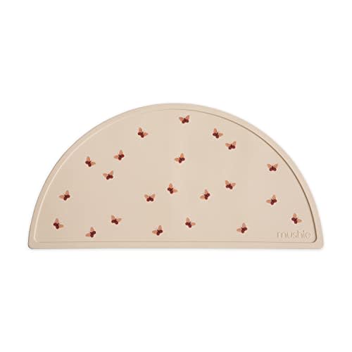 mushie Silicone Placemat for Kids | BPA-Free Non-Slip Design (Butterflies)