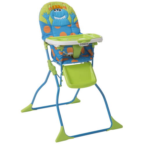 Cosco Kids Monster Syd Foldable High Chair, 3-Position Adjustable Tray, Portable Eating Chair for Baby & Toddler