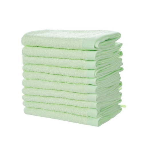 MINIMOTO 10Pcs Bamboo Washcloths Towel - Soft Baby Washcloth - Face Towel for Baby Adult and Infant